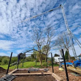 Lifting for a steel frame